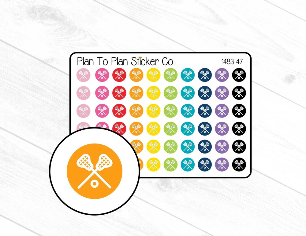 1483-47~~Lacrosse Icon Planner Stickers.