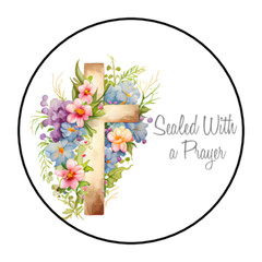 30 SEALED WITH A PRAYER STICKERS ENVELOPE SEALS LABELS 1.5″ ROUND RELIGIOUS