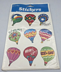 Vintage Hot Air Balloon Stickers New Sealed Pack Eureka Paper Magic Group USA