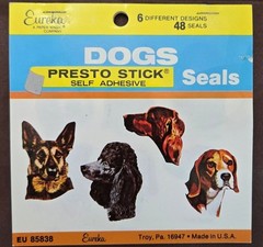 Vintage Eureka sticker lot, new old stock- 288 stickers / seals. Books Complete!