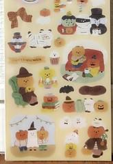 GAIA Natural Halloween Sticker Selection Pumpkin Ghost Sweets Party MADE JAPAN