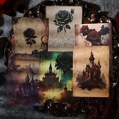 80 Sheets Gothic Scrapbook Paper, Vintage Junk Journal Supplies for Scrapbooking