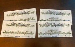 Lot of 4 EK Success Over-alls Scrapbook Titles 12” X 5.25” Wedding Theme