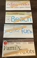 Scrapbooking Lot of 4 MME Transfer Titles Rub-Ons Water Fun, Beach,