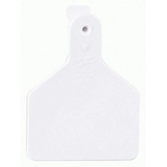 Z Tags 25 Count 1-Piece Blank Tags for Calves, White