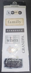 2 SIDED LARGE KEEPSAKE ESSENTIALS FAMILY TITLE & PHRASE SCRAPBOOKING STICKERS