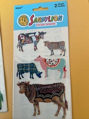 Sandylion Mylar Cows Sticker Lot