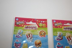 New 2013 Moose Unique Puffy Stickers SHOPKINS Food Items 3 Sheets 72 Pieces