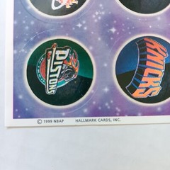 Hallmark 1999 NBA Press Basketball Team Logo Sticker Sheet