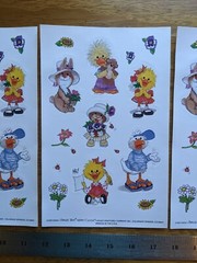 VTG 5 JUMBO SUZY’S ZOO VISITS CURRENT STICKER SHEETS SIZE 6″ X 9″ 90s EASTER