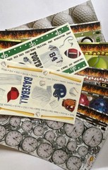SPORTS Card-Stock Stickers(11 sheets)Scrappin’Sports•Golf •Cheerleading•Tennis•