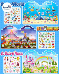 Reusable Sticker Book for Toddlers, Stickers for Kids, Toddler Craft Activities,