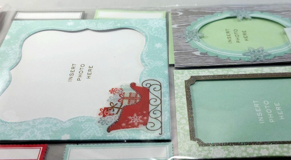 Martha Stewart Christmas Snowflake Frame Stickers Santa Sleigh Gifts 7pc