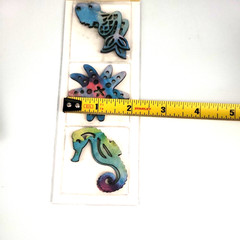 Crafters Square Chipboard Shapes 24pc Seashells Mermaids Seahorses Starfish NEW