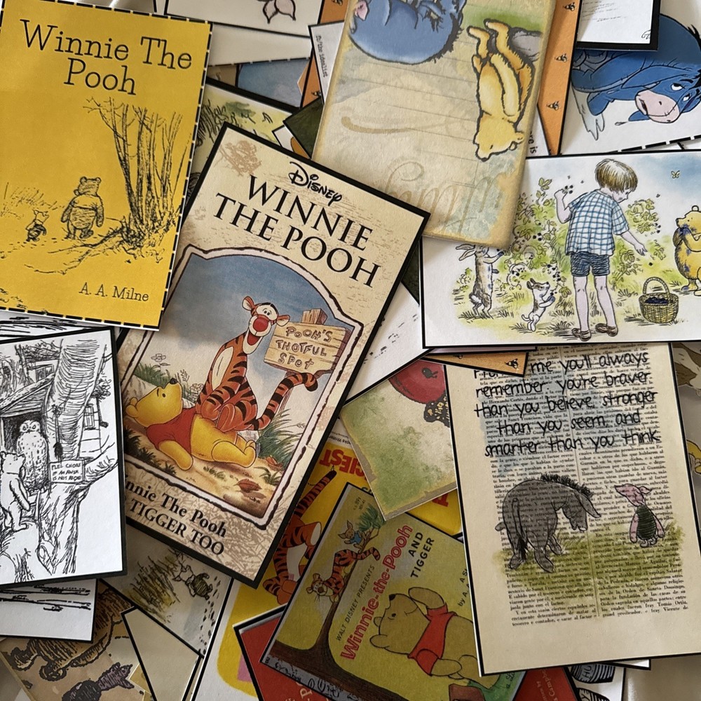 HUGE lot 110+ piece ( Winnie the Pooh) Junk Journal Ephemera read description