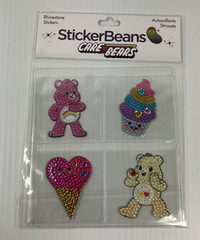 Claire’s StickerBeans Body Gems Rhinestone Stickers Lot Care Bears Sushi Popcorn