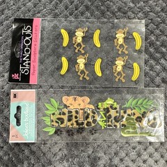 Mixed Brands Scrapbooking Stickers & Embellishments Lot Farm Fair Jungle Paper