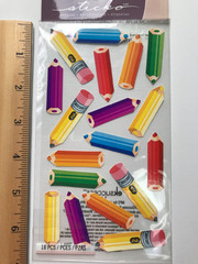 EK Success Sticko School Scrapbook Stickers Lot Sports Clubs Pencils Bus