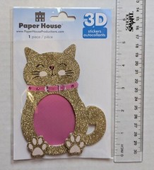 Cat Kitty Pet Photo Frame 3D Scrapbooking Sticker by Paper House