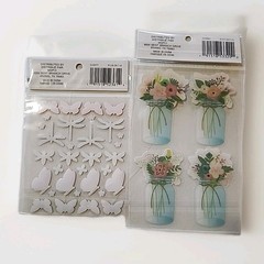 Scrapbook, Journaling, Post Cards Stickers, Brads, Cute Clips Crafting Supplies
