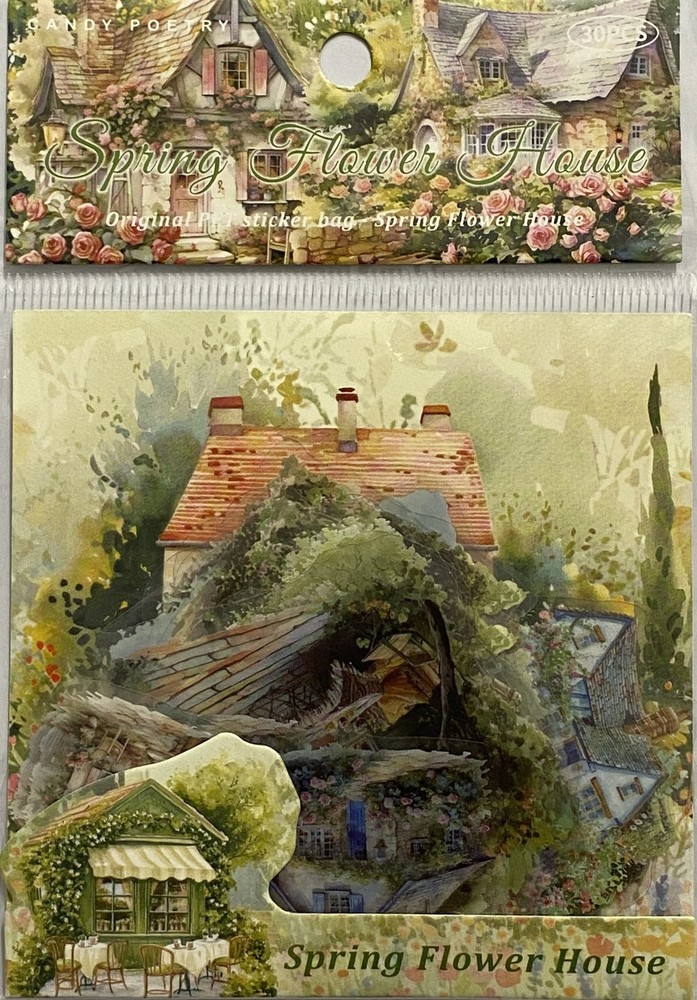 Buildings & Scenery PET Stickers for Scrapbooks & Journals – 30 Pieces / Pack