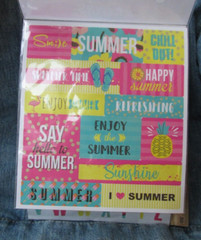 Vintage Jot Sticker SUMMER FUN IMAGES ALPHABET 3 Sheets Scrapbooking SD14