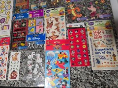 Disney Lot Of 36 Scrapbooks Stickers Unopened Packages & Unused Single Sheets