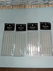 Self Adhesive Pearls By The Paper Studio Round Pearl 5Mm Set Of 4