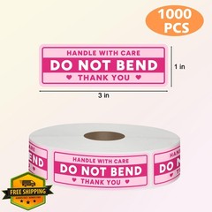 Bueake Fragile Stickers Small Pink 1000 pcs