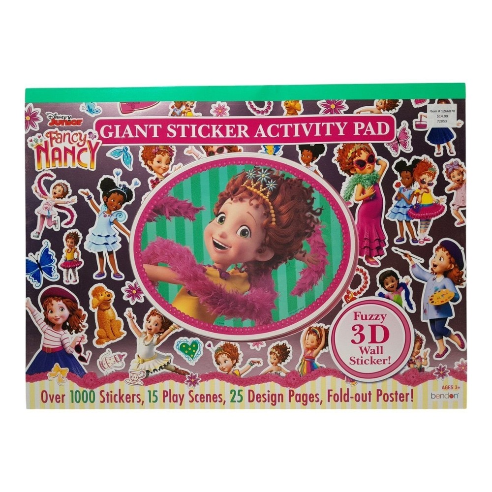 DJ Fancy Nancy Giant Sticker Activity Pad with Foam Sticker (Clubs)