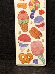 HTF Vintage Hallmark Carnival Food Stickers 3 Sheets New Old Stock