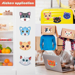 36 Cat Face Sticker Sheets for Kids – Make Your Own Stickers for Parties