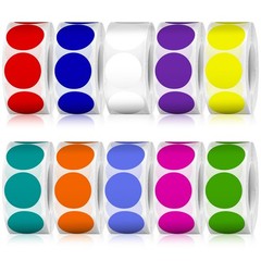 5000PCS Colored Circle Dots Stickers 3/4 Inch Colored Round Stickers