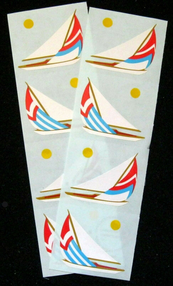 Mrs Grossman Two Sheets Vintage 2×6 inch ‘Sailboats’ (c-1993)