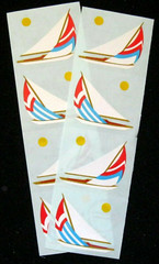 Mrs Grossman Two Sheets Vintage 2×6 inch ‘Sailboats’ (c-1993)