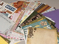 Scrapbooking supplies lot 12 x 12  200+ Sheets With Various Embellishments