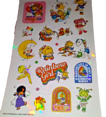 Rainbow Brite Sticker Sheet Prismatic SandyLion Hallmark Scrapbooking