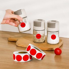 Red Circle Stickers, 10000 Count, 10 Rolls Dispenser