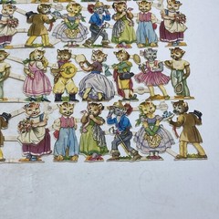 Sweet 1950’s PZB Die Cuts of Darling Cats Dressed in Human Costumes 1