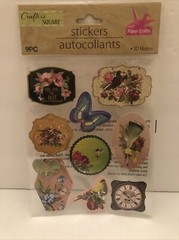 27pc 3D Motion Stickers Nature Bird Butterfly Flowers Celebrate Enjoy Life Love