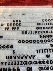 Six Letraset INSTANT LETTERING Transfer Letters Avant Garde Gothic Bold 24pt 1