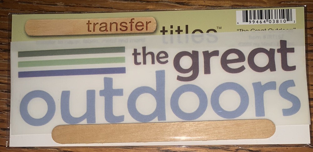 My Mind’s Eye RUB ON TRANSFER TITLES “The Great Outdoors “ SCRAPBOOK CRAFT Card