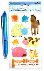 Farm Animals Stickers Scrapbooking Card Journal Planner American Greetings