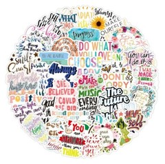 50pcs Motivational Phrases Sticker Pack Quotes Inspirational Waterproof matte