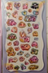 Set Of Two Brand New Kirby 3D Glass Bubble Sticker Sheets