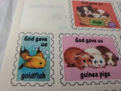 Vtg Stickers God Gave Us Animals Kittens Puppies Duck Sticker Pack 6 Sheets 1998