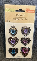 Vintage style, dimensional, Jewell stickers, metallic, for scrap book, crafts