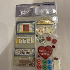 Las Vegas Travel Slots Chapel Jolee’s Boutique Dimension Scrapbook Stickers MM