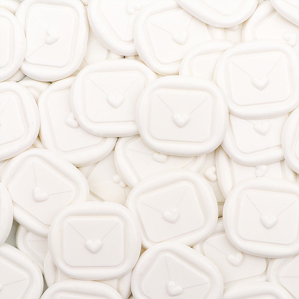 25Pcs White Heart Shaped Wax Seal stickers Self Adhesive Envelope Seal Stickers