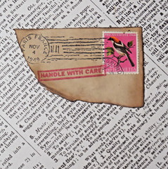 Handmade Embellishments Postal Theme Mail Art Junk Journal Ephemera Papercrafts